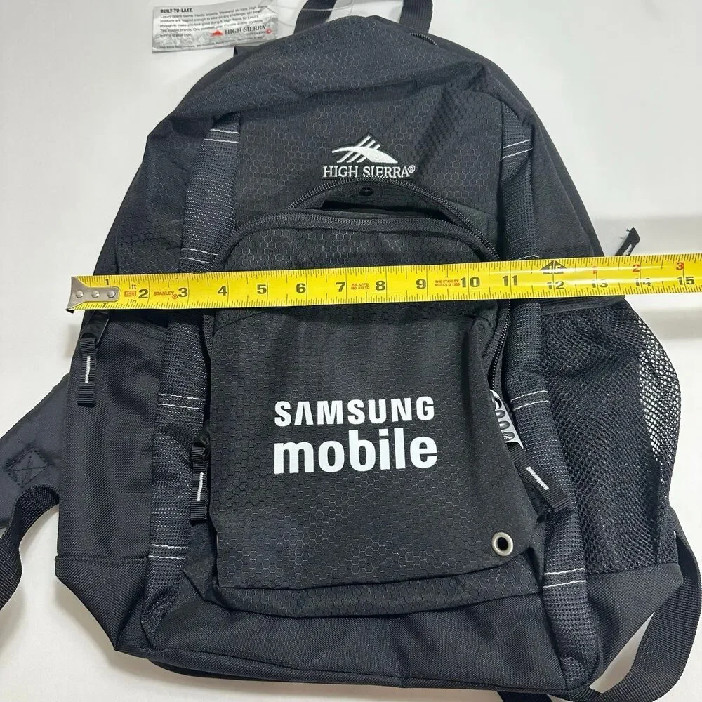 NWT High Sierra Impact Black Backpack Embroidered